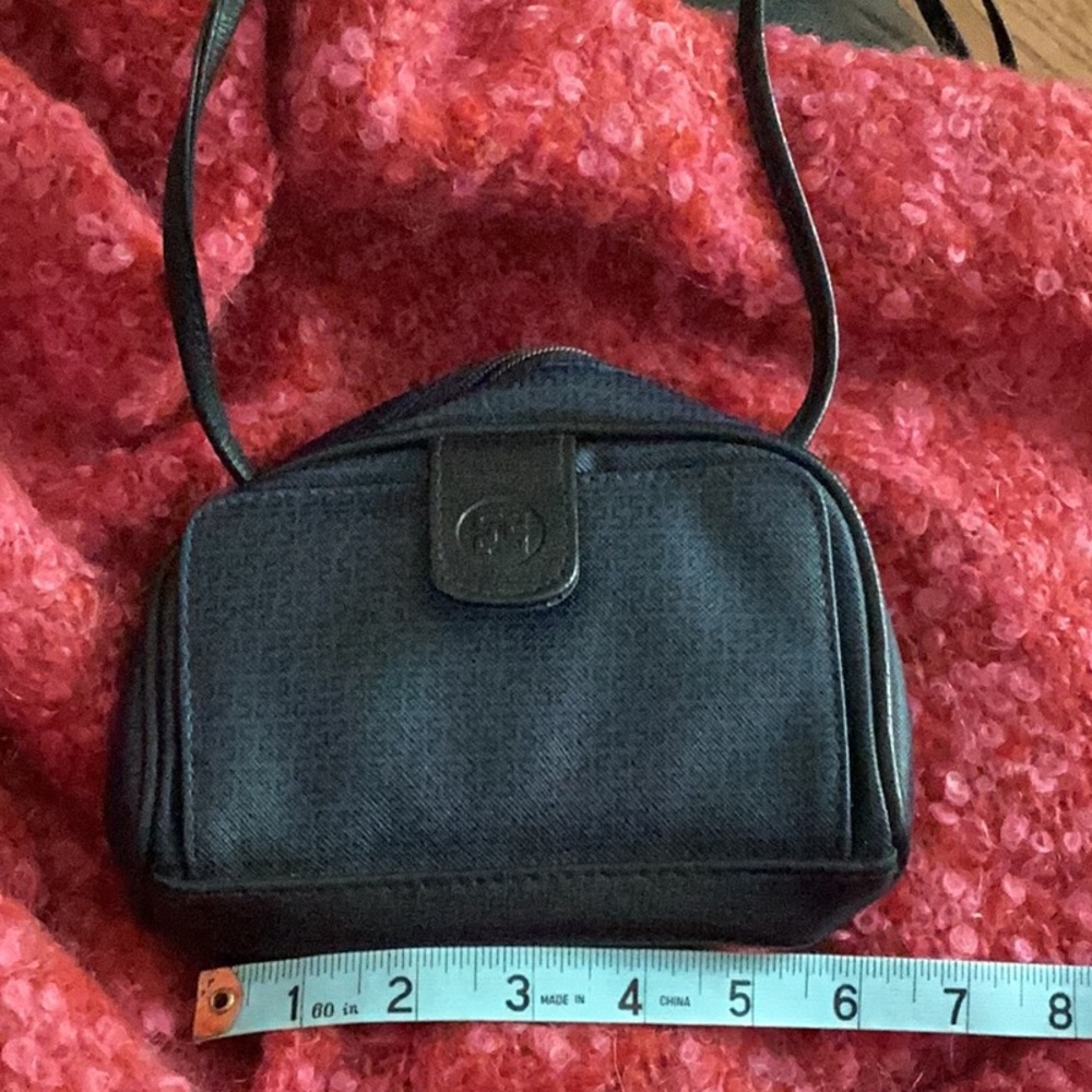 Sarne CrossBody MiniBag Navy BLUE. VINTAGE EVC. 24” Drop Handle